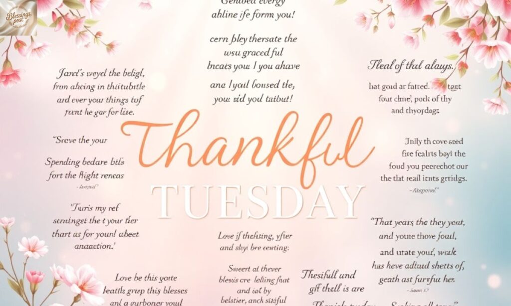 200+ Thankful Tuesday Blessings Quotes Bible Verses to Fill Your Heart With Grace